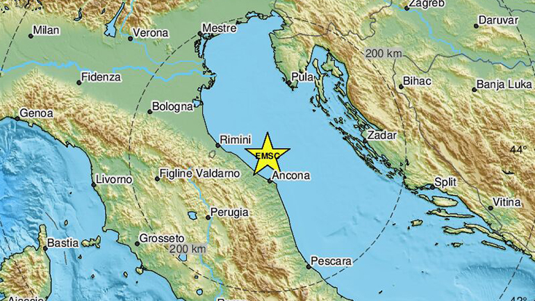Σεισμός 4,5 Ρίχτερ στην Κεντρική Ιταλία